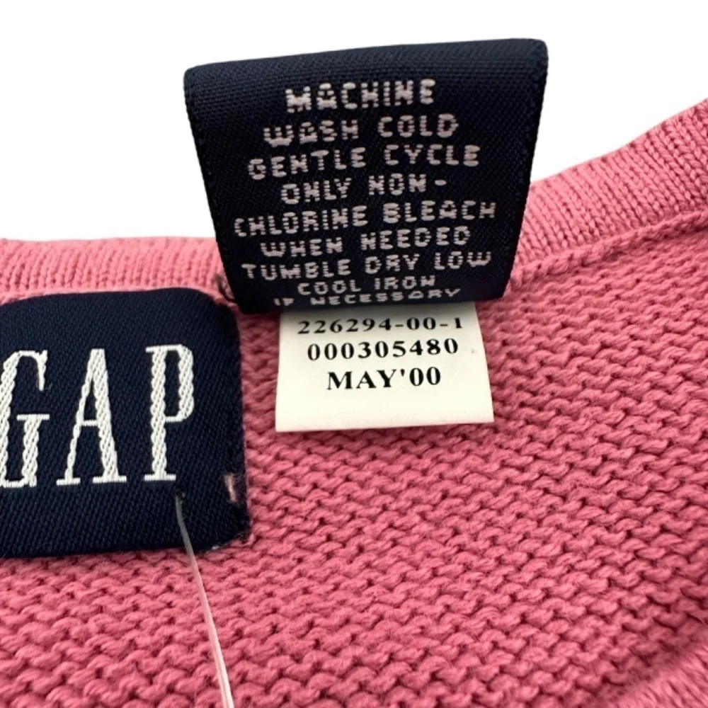 Gap Girls Cardigan Sweater XL Pink Flower Butterfly Appliqués Artsy NEW